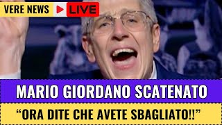 MARIO GIORDANO SCATENATO “ORA DITE CHE AVETE SBAGLIATO!!” VERE NEWS