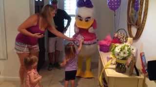 Daisy Duck Surprises Layla on Her 2nd Birthday Party