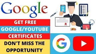 Free Certificate from YouTube| YouTube se free me certificate course ke sath lijiye .