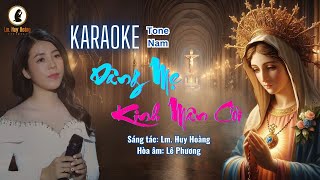 Karaoke: DÂNG MẸ KINH MÂN CÔI (Imprimatur) - Tone Nam | Thánh Ca Huy Hoàng | Đức Mẹ Maria