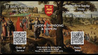 ⛪️ Choral Evensong & Sermon on the Twenty-First Sunday after Trinity