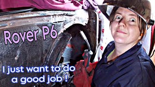 Rover P6 - I try to weld professionally ... More Inner wing repairs