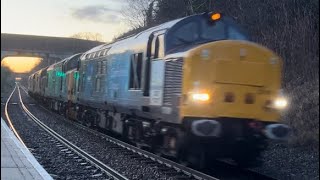 EUROPHENIX Class 37 Convoy passes South Wigston 29/12/2023