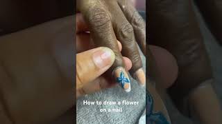 How to draw a flower on a nail #nailart #beautiful #love #nailtech