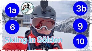 Skiing in Sölden | Pisten 1a, 3b, 6 (teil), 10, 9