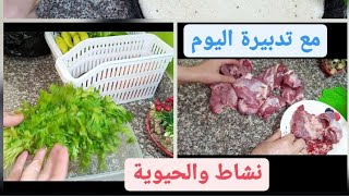 روتين اليوم. قضيان الخضرا تاع سمنة مع تنظيمها في المنضمات مع تدابيرا كيفاش نخبي اللحم 🤔🤔