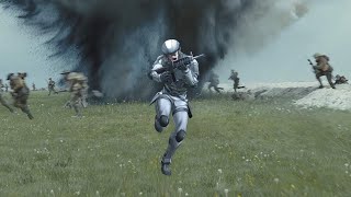 that scene from 1917 but it's EDF 4