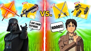 Darth Vader Vs. Eren Yeager *MYTHIC* Insane Battle Fortnite!