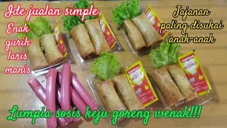 Resep ide jualan simple || jajanan camilan enak lumpia sosis keju goreng paling disukai anak-anak