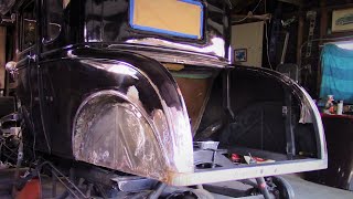 Ford Model "A" collision damage repair. Part 4. Even more welding.