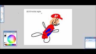 How to draw Mario in Paint (Funny)