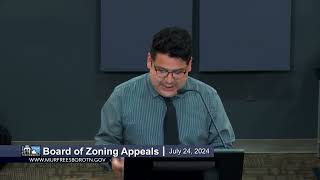 Board of Zoning Appeals - July 24, 2024