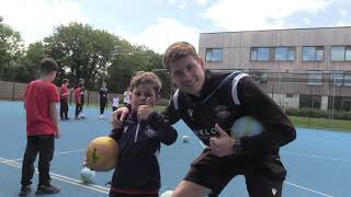 Oxford City players attend CIRB football sessions to inspire local students