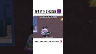 1v4 with Chicken😈 #shorts #bgmi #gaming #bgmishorts #1v4clutch #honeysingh #song #pubgmobile #viral