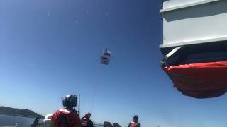 Basket hoist with USCG.