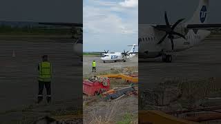 . Самолёт ATR 72. Запуск руление и взлёт