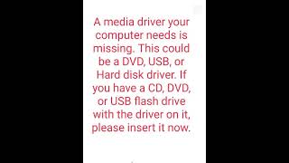 How to fix A media driver your computer needs is missing