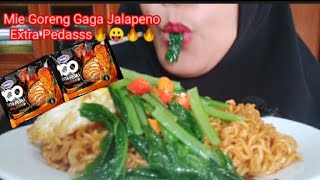 ASMR Mie Goreng Gaga Jalapeno Extra Pedas Level 5🔥😛🔥 #asmr @pipitembemasmr143