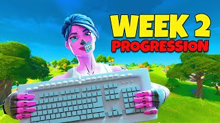 WEEK 2 Keyboard and Mouse PROGRESSION in Fortnite - Chapter 5 Season 1!