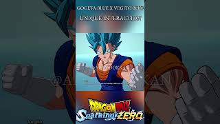 GOGETA AND VEGITO INTERACTION IN SPARKING ZERO #dragonball #dbz #goku #sparkingzero #shorts #gogeta