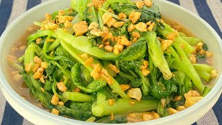 Eat more vegetables is better than meat- Cut baby Pak Chou to stir fry with oysters sauce