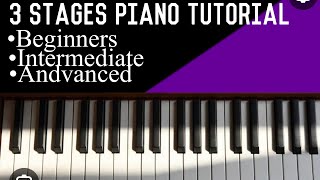 Learn piano for 3 stage #begginers #intermediate #advance | Song | Blessed be the of the lord