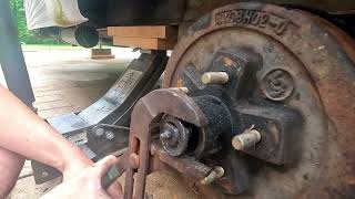 Toy Hauler Camper Trailer Wheel Bearing Repair