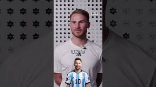 Mac Allister says Messi is the best player.#Messi #goal #ytshorts