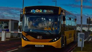 **INSANE RUN** Ride on Kinchbus ADL Enviro 200MMC 156 (YX20 OHL) SkyLink Derby