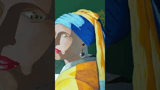 Vermeer: Girl with the Pearl Earring, using Acrylic markers from EDDING