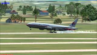 Malaysia Airlines B777-200ER NOSE PROBLEM LANDING!