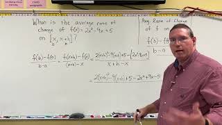 College Algebra - Calculating Average Rate of Change (General Solution)