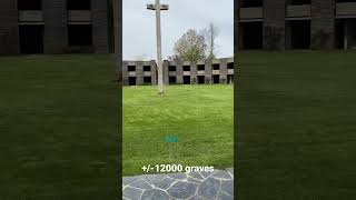 German cemetery at Huisnes-sur-Mer located in Normandy. 12000 graves including woman and children