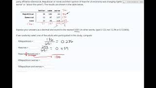 Contingency Table Probabilities