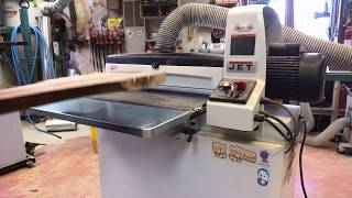 JET 2550 drum sander, live edge Cherry