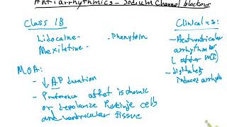 Anti-arrhythmic’s sodium channel blocker’s class 1B&C part2