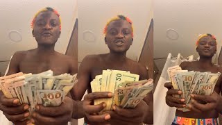 Portable Cashing Out Like Burna boy in America as he Show off Dollars he Made in One Night