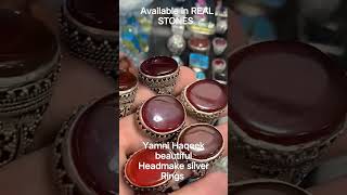 Yamni Haqeek beautiful Headmake silver Rings|Real Stones|#realstone #iran #reels