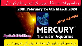 Mercury Transit In Aquarius 2024 Aries To Pisces Sadaf Subhan