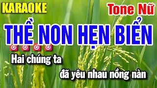 Karaoke Thề Non Hẹn Biển Nhạc Sống Tone Nữ Bm | Yến Như