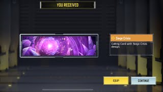 Got siege crisis calling card || Finally unlocked all aether camos COD Mobile