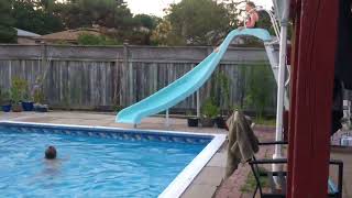 retro pool slide