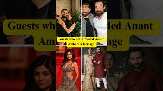 Stars who not attended Anant Ambani Marriage #trending #viral #ambani #ambaniwedding #old #shorts