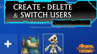 PS4 How To Create, Delete & Switch User Accounts EASY!