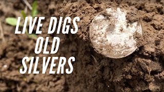 Metal Detecting A Century Old Dirt Road - Live Digs Old Silver