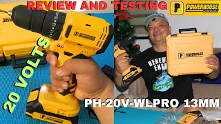 Powerhouse Cordless Brushless Impact Drill Unboxing and Review