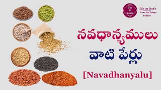 #నవధాన్యములు - వాటి పేర్లు  (Navadhanyalu)