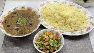 Simple dal chawal | how to make quick tasty masar recipe | kali masoor dal ka tadka