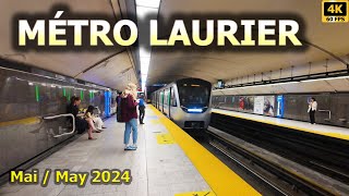 [4K] Walking Tour Montreal Metro Laurier / Balade au métro Laurier, Montreal