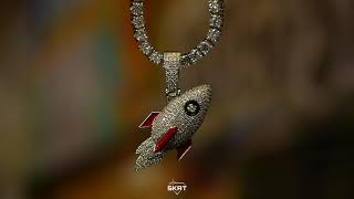 Iced Out White Gold Diamond Rocket Pendant - SKRT®